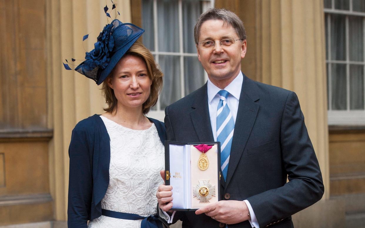  Jeremy and Suzanne Heywood on the day Jeremy was made a Knight Commander of the Order of the Bath, 2012 - Camera Press/Rota