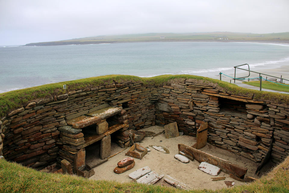 Neolithic Buildings are seen at Skara Brae in the Orkney Islands, Scotland on Sep. 25, 2019 | George Sargent—REUTERS