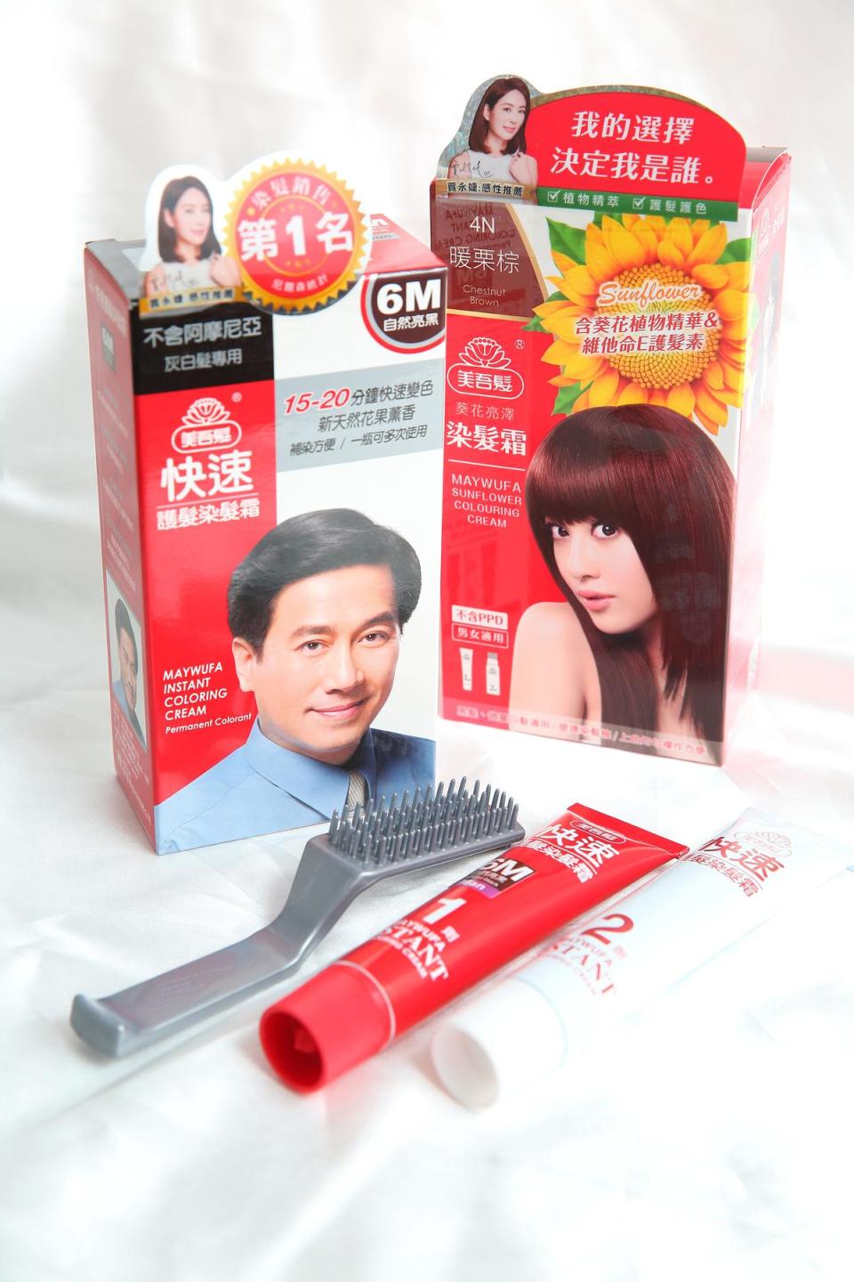 美吾華推出的染髮劑因適合東方人髮質，能遮蓋白髮，市占率達40％，為台灣染髮劑第一品牌。