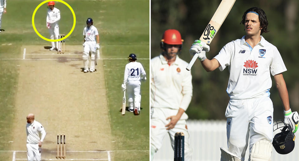 Sam Konstas and Alex Carey in the Sheffield Shield.