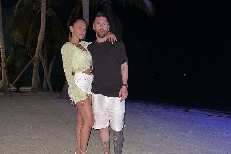 La foto de Lionel Messi y Antonela Roccuzzo que llamó la atención por las zapatillas del futbolista