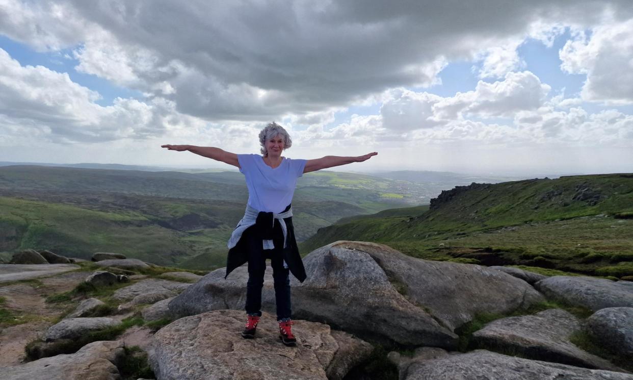 <span>Dyan Colclough on a walk in the Pennines in March last year</span><span>Photograph: family</span>