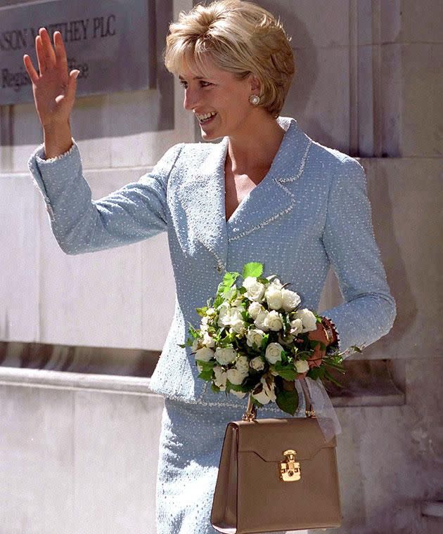 Lana met Princess Diana when she designed a handbag for her (pictured). Photo: Getty