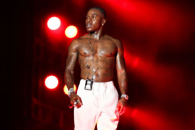 DaBaby on stage during Rolling Loud in Miami last weekend. (Photo: Rich Fury via Getty Images)