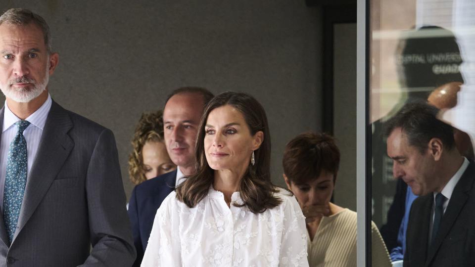 spanish royals visit the university hospital of guadalajara