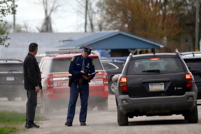 <p>Kathleen Kildee/Detroit News via AP</p> Police responded to the April 20 crash at Swan Creek Boat Club