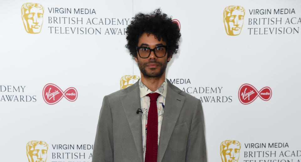 Richard Ayoade presents the Bafta TV awards this year. (Photo by David M. Benett/Dave Benett/Getty Images)