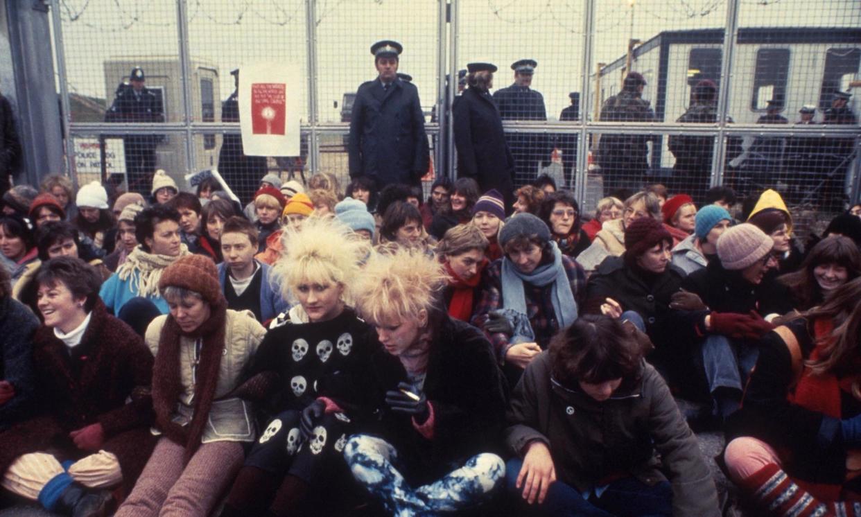 <span>Anti-nuclear protesters outside Greenham Common airbase in 1983. One undercover officer said she was told by a superior that Margaret Thatcher wanted to know what the ‘Greenham women were doing’.</span><span>Photograph: Dave Caulkin/AP</span>