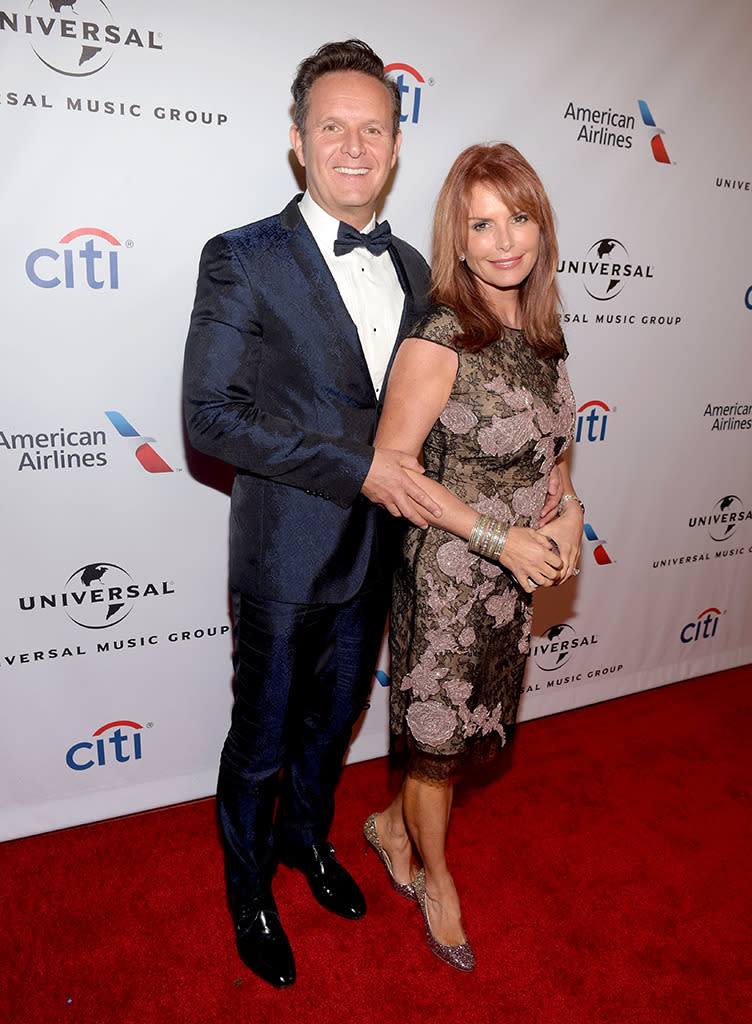 Producer Mark Burnett and his wife, actress Roma Downey, attend Universal Music Group’s 2016 Grammy afterparty presented by American Airlines and Citi at The Theatre at Ace Hotel. (Jason Kempin/Getty Images)