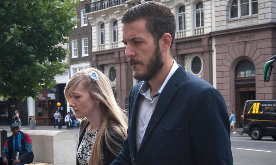 Charlie Gard’s parents, Connie Yates (left) and Chris Gard arrive at the high court in London