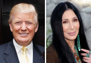 Donald Trump, Cher | Photo Credits: Cindy Ord/Getty Images; Jon Kopaloff/FilmMagic