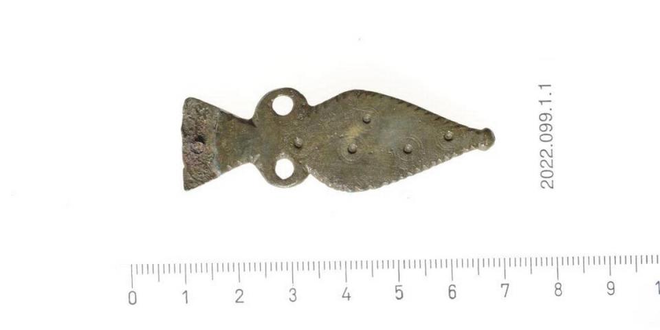 Part of a Roman military belt was found at the site.