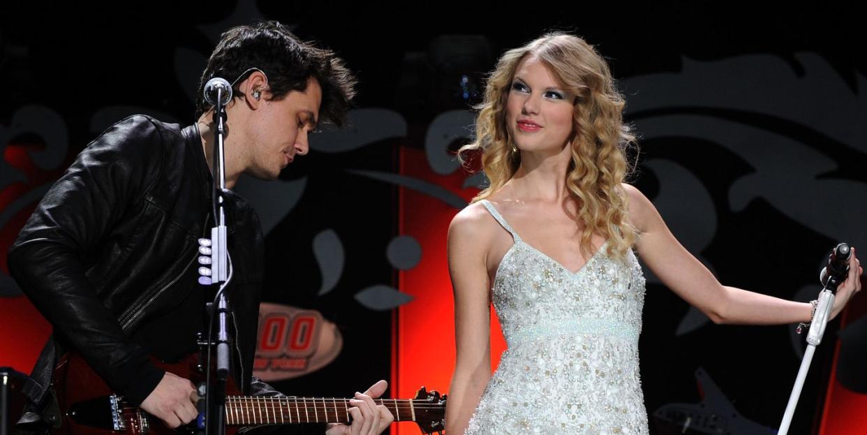 new york december 11 john mayer and taylor swift perform onstage during z100s jingle ball 2009 presented by hm at madison square garden on december 11, 2009 in new york city photo by theo wargowireimage for clear channel radio new york