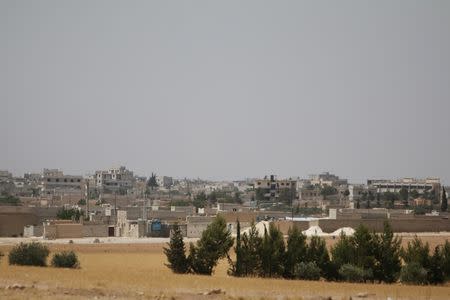 A general view shows the south eastern city of Manbij, in Aleppo Governorate, Syria, June 25, 2016. REUTERS/Rodi Said