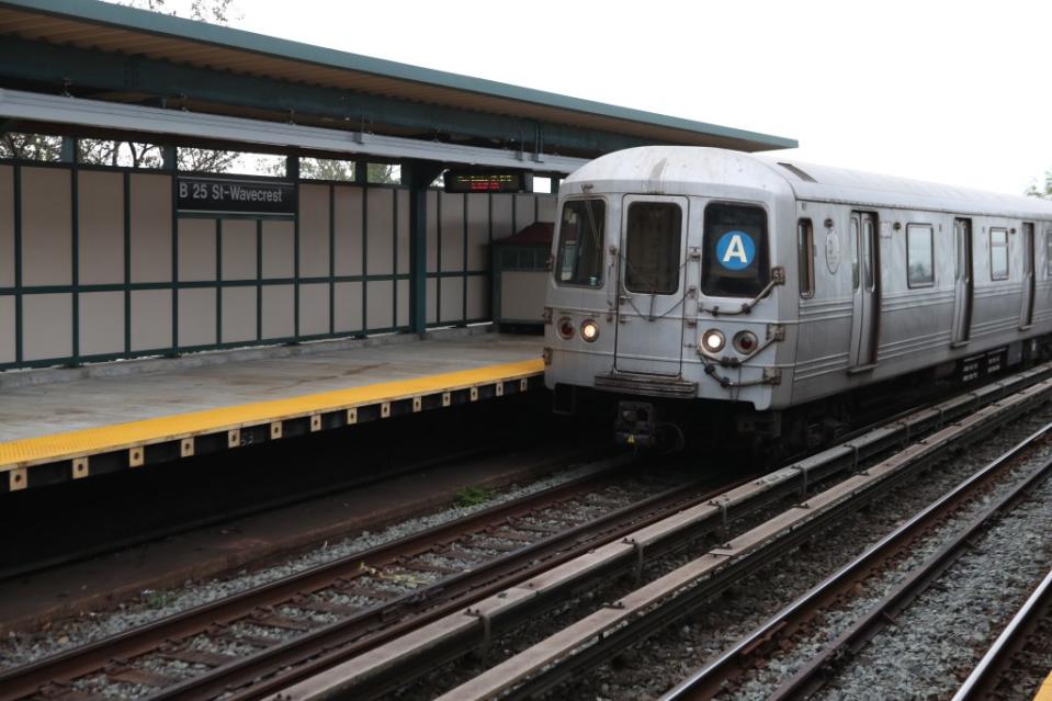 The 10-year-old boy was riding on top of a southbound A train at the Beach 60th Street in the Rockaways Sunday evening, sources said. Robert Mecea