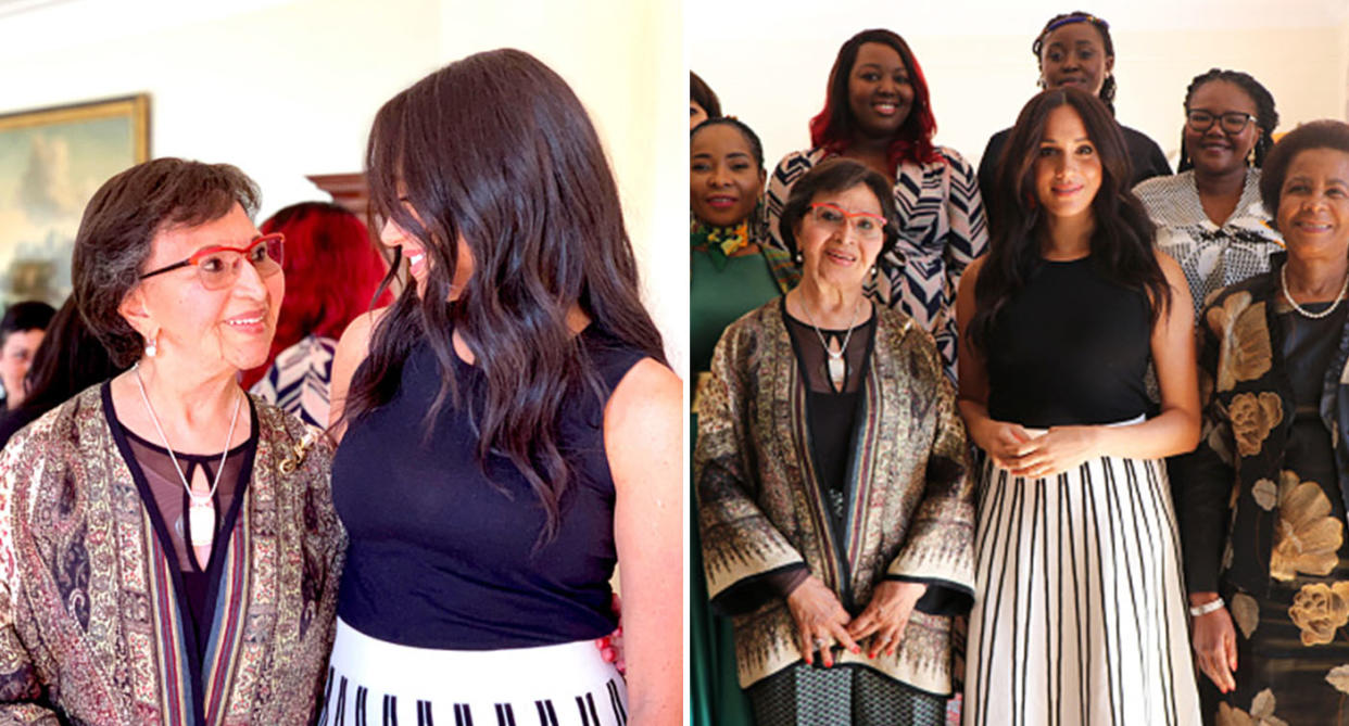 Meghan Markle pictured with female leaders at a breakfast at the High Commission, South Africa. [Photo: Getty/@SussexRoyal]