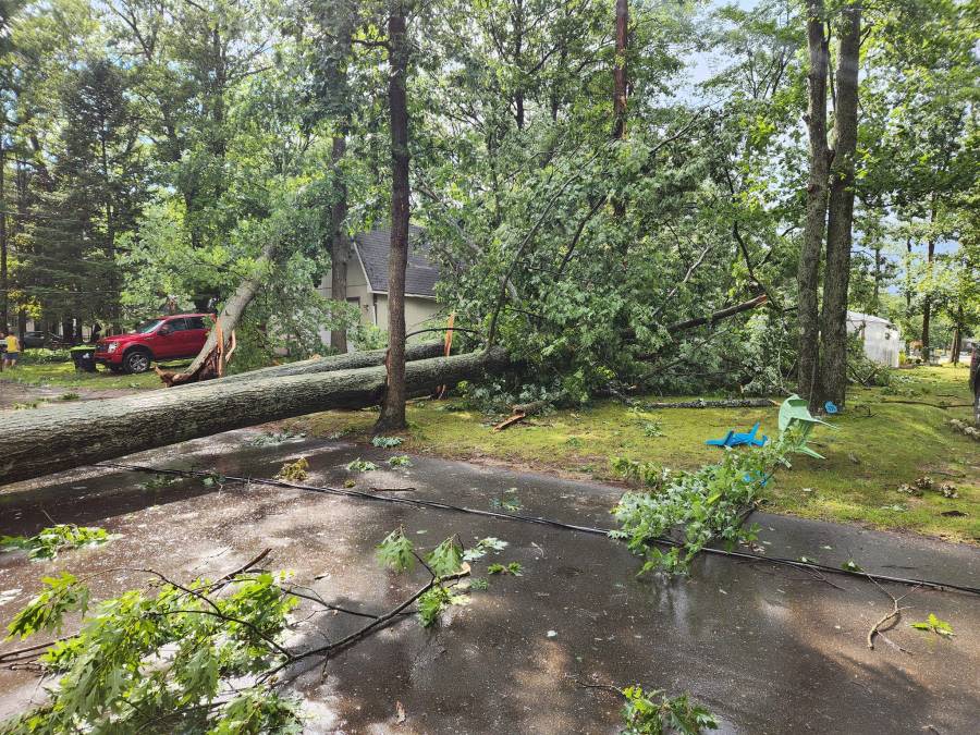 Storm damage in Lake George on July 5, 2024. Courtesy Dean Bevacqua