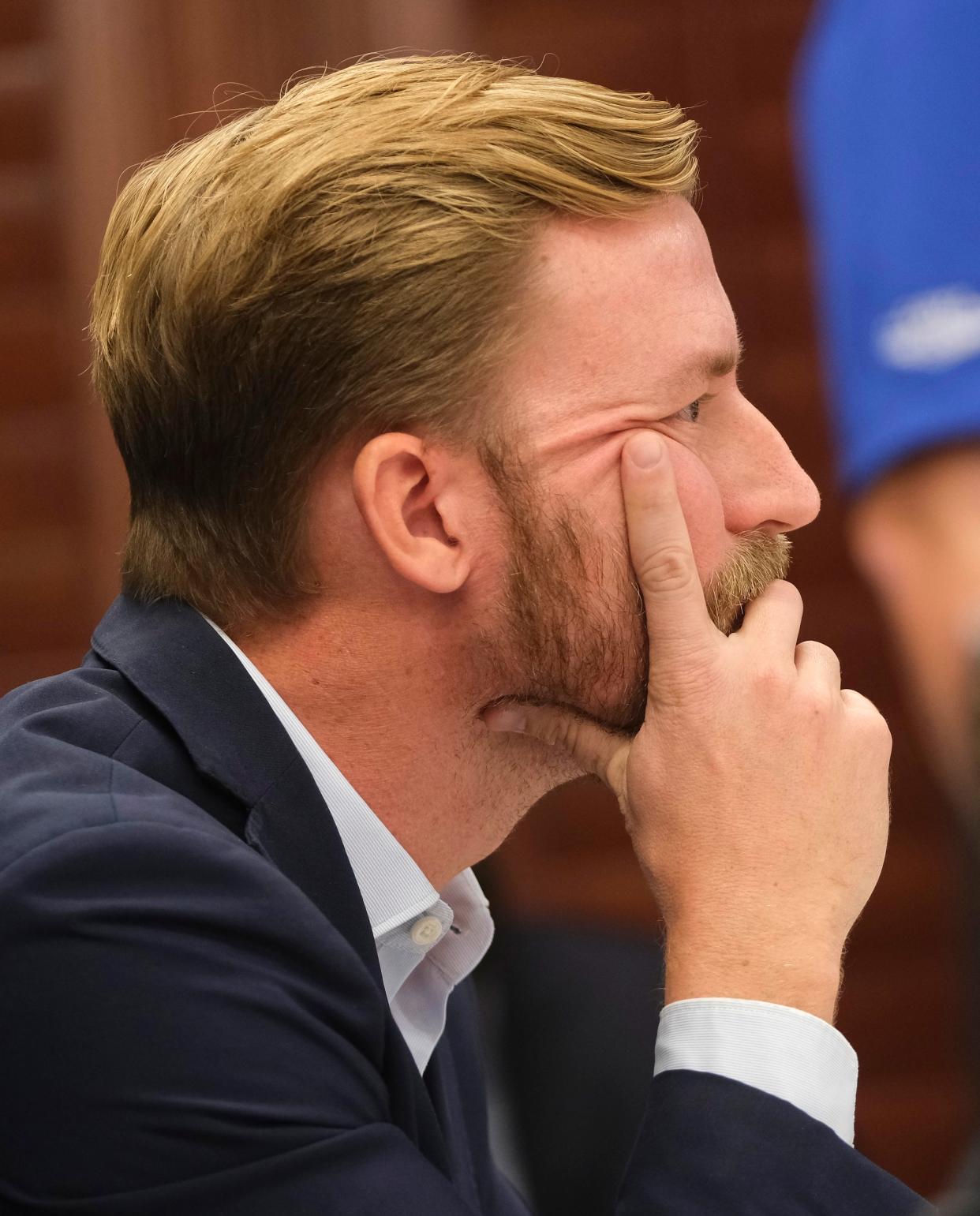 State schools Superintendent Ryan Walters is pictured at the November meeting of the Oklahoma State Department of Education.