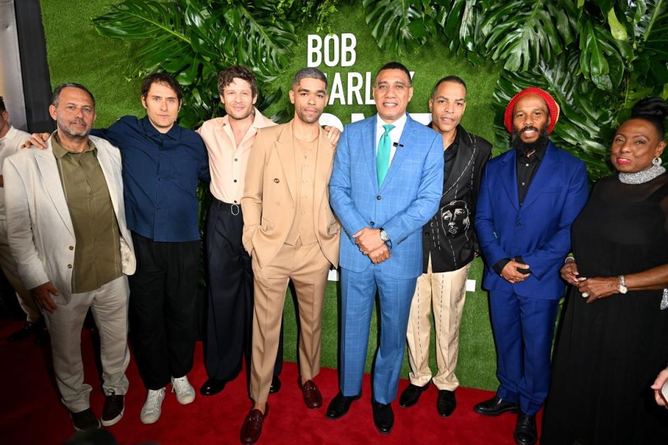 James Norton and the cast of One Love, the film about Bob Marley’s life, earlier this year (Getty Images for Paramount Pictu)