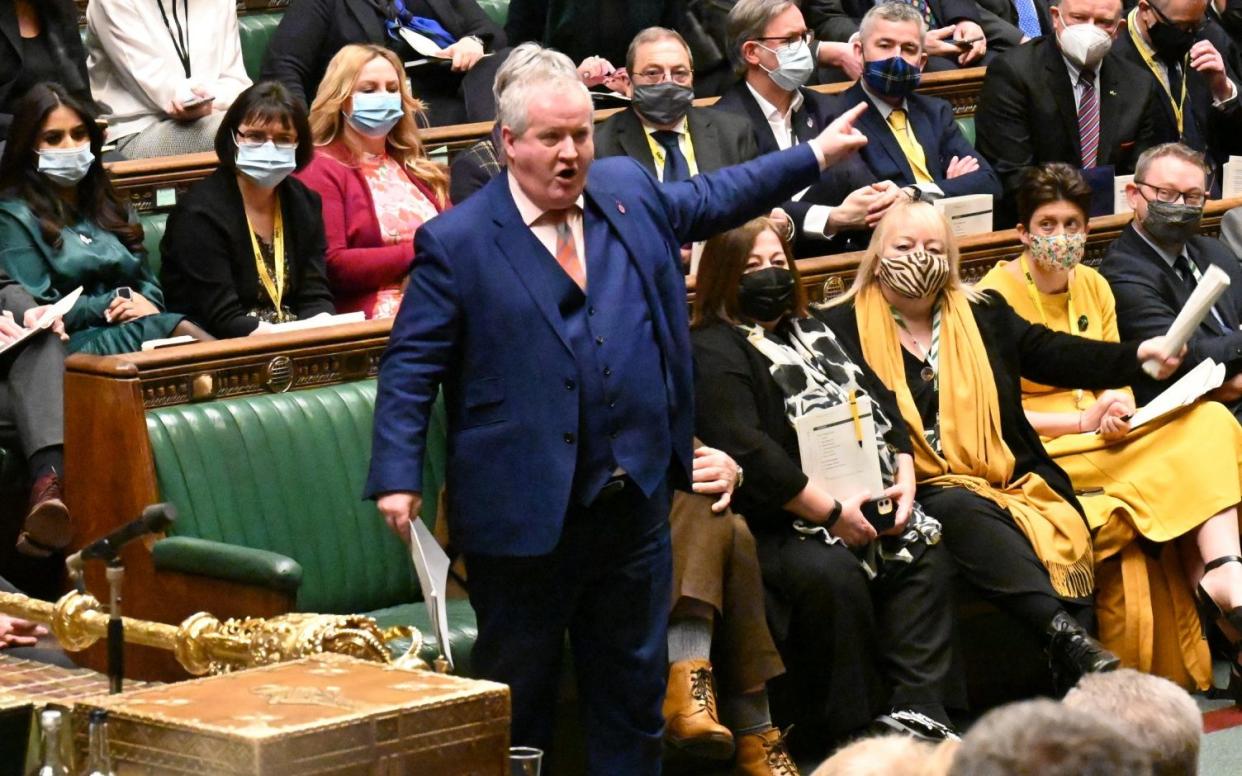 Boris Johnson appeared to comment on Ian Blackford's weight at Prime Minister's Questions - UK Parliament/Jessica Taylor