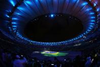 <p>Children sing the national anthem of Brazil during the Closing Ceremony on Day 16 of the Rio 2016 Olympic Games at Maracana Stadium on August 21, 2016 in Rio de Janeiro, Brazil. (Photo by Alexander Hassenstein/Getty Images) </p>