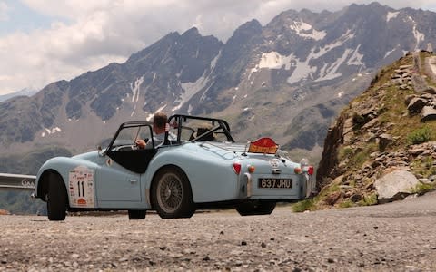 1960 Triumph TR3a - ownered by Andrew English - 2019 Liège-Brescia-Liège road rally - Credit: www.classicrallypress.co.uk