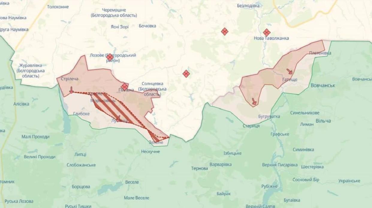 Russian offensive in Kharkiv. Map: DeepState