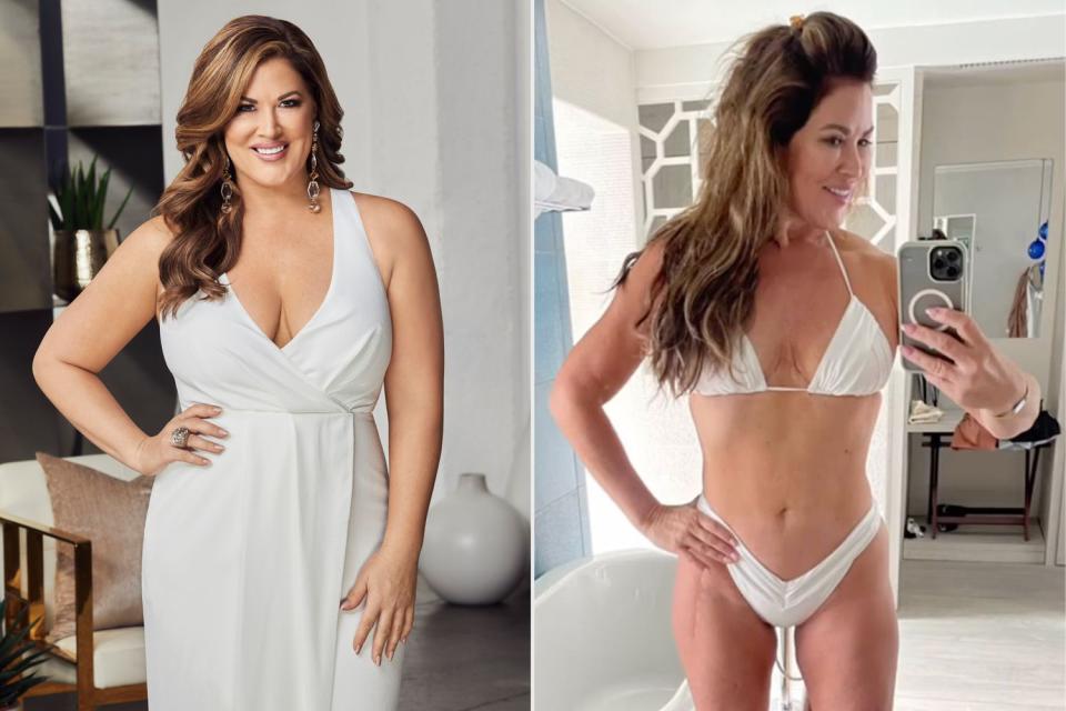 <p>Tommy Garcia/Bravo/NBCU Photo Bank via Getty, Emily Simpson/Instagram</p> Emily Simpson before and after her 40-Lb. weight loss.