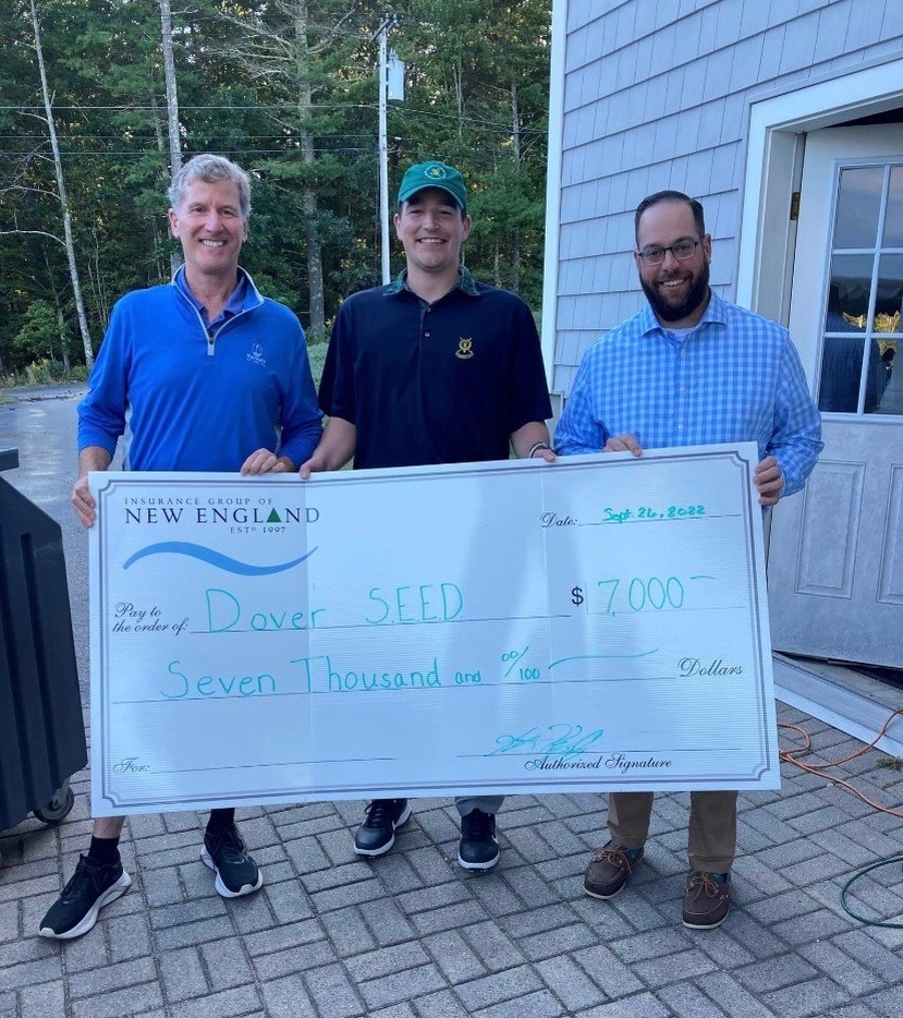 SEED was selected as the sole benefactor of the Insurance Group of New England Charitable Golf Event. The event raised $7,000 for SEED to fund future academic grants in the Dover School District.