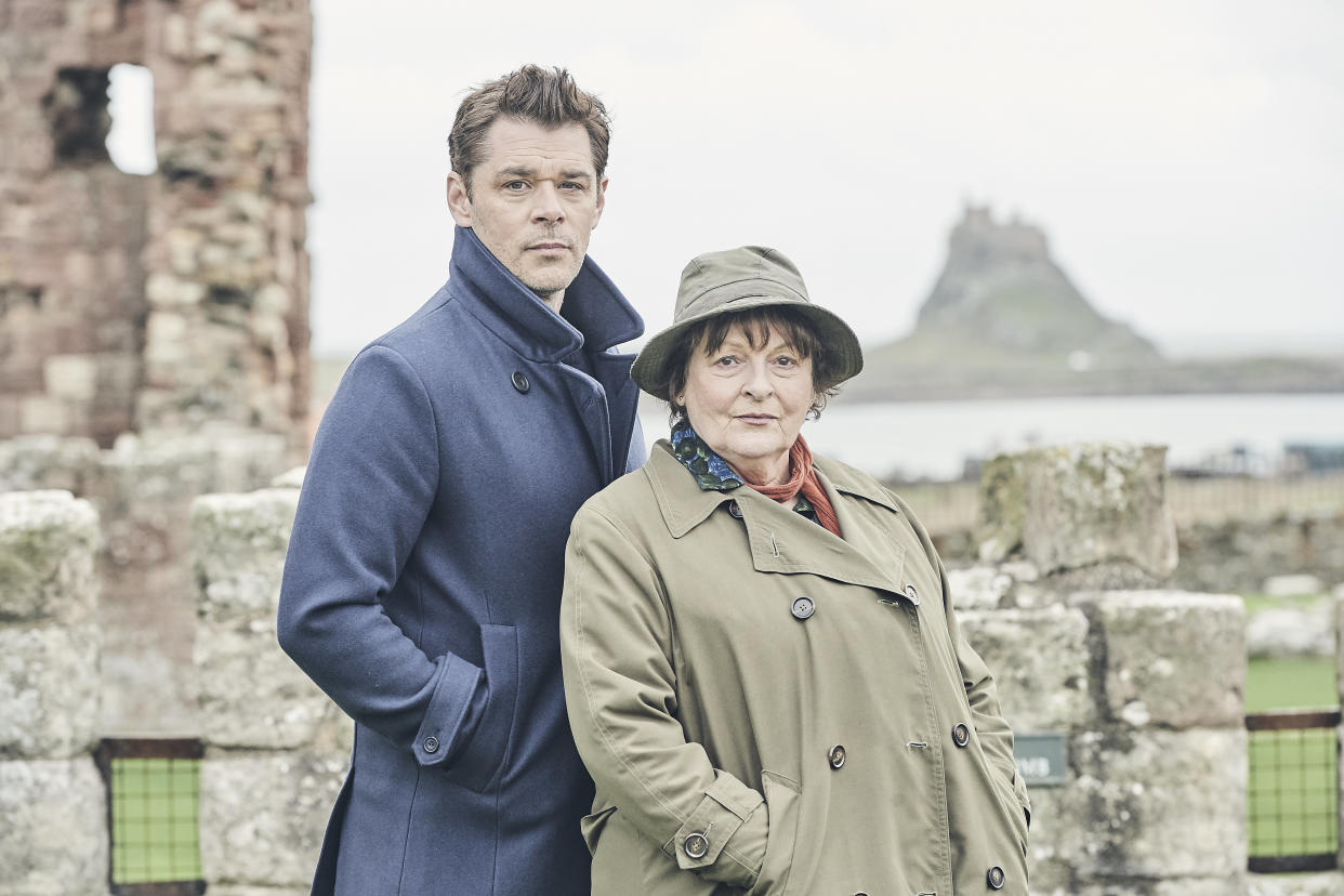  Detective duo! Brenda Blethyn with Kenny Doughty as Vera and Aiden in Vera: The Rising Tide. 