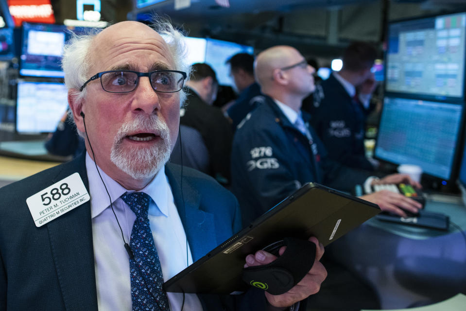 NEW YORK, NY - FEBRUARY 04: Traders work on the floor of the New York Stock Exchange (NYSE) on February 4, 2020 in New York City. The markets rebounded after a fall last week on coronavirus fears. (Photo by Eduardo Munoz Alvarez/Getty Images)