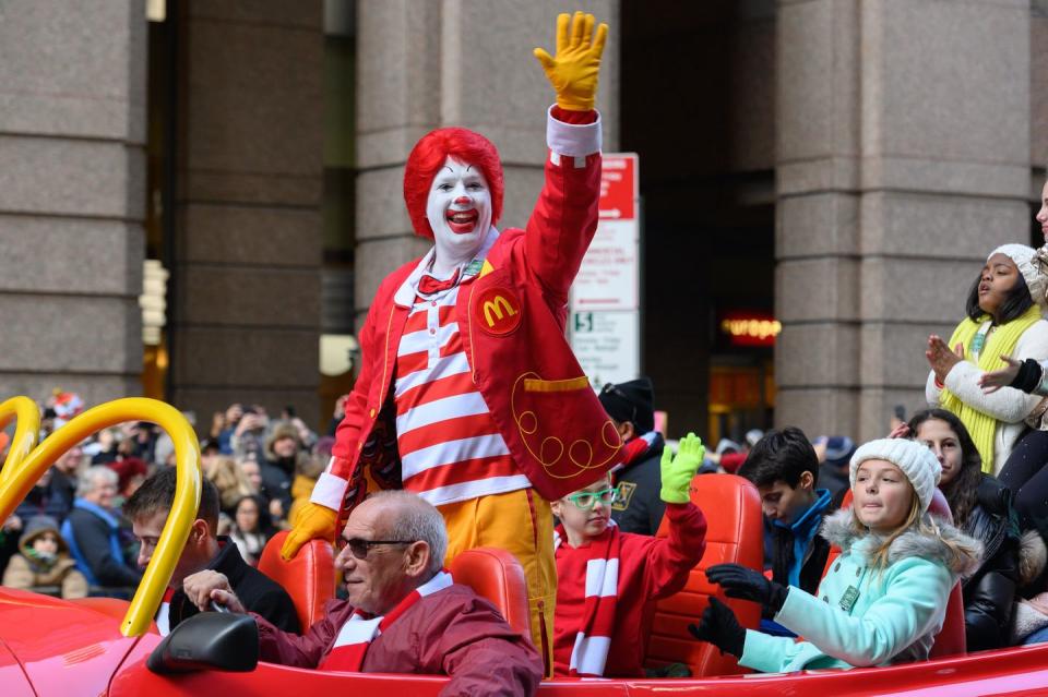 And eating while in costume is a big no-no.