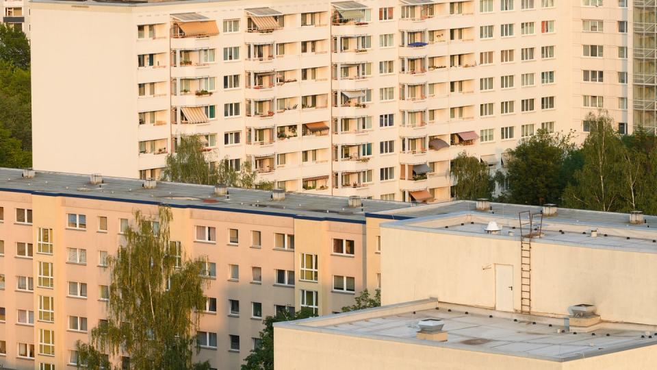 Wohnhäuser im Dresdner Stadtteil Prohlis.