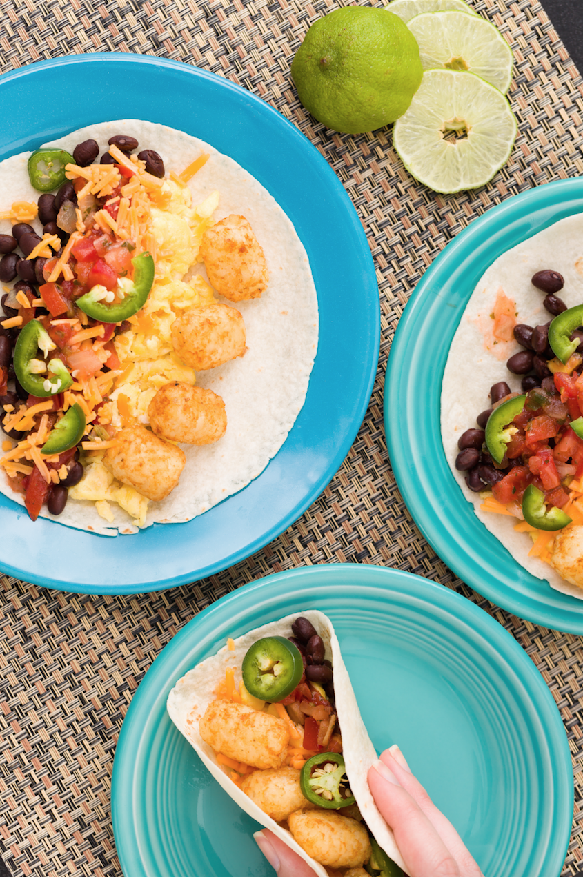 Tater Tot Breakfast Tacos