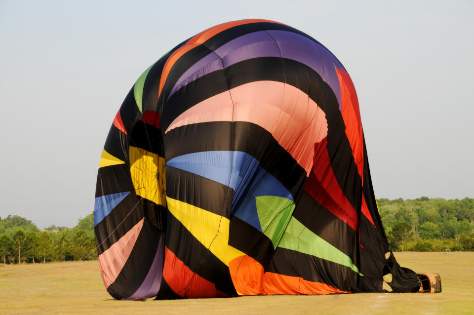 Deflating Hot Air Balloon Close up