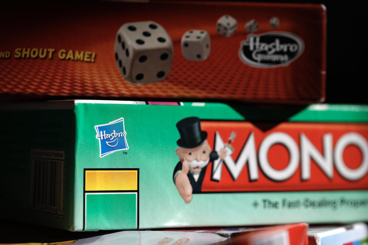 Monopoly game on a shelf in store