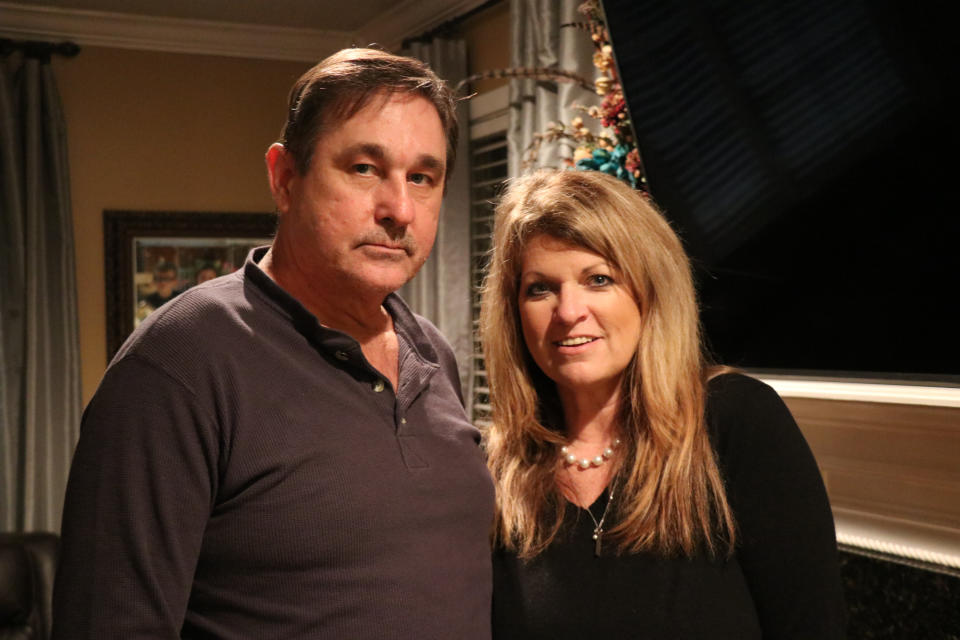 Rocky Meadows with his wife, Becky, in their home in Ocean Springs, Mississippi. (Photo: Rocky Kistner)