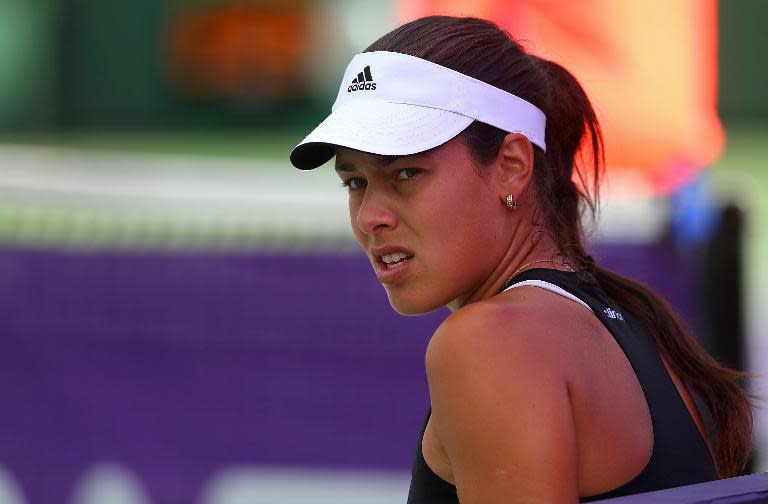 Ana Ivanovic of Serbia, seen during the Sony Open at the Crandon Park Tennis Center in Key Biscayne, Florida, on March 24, 2014