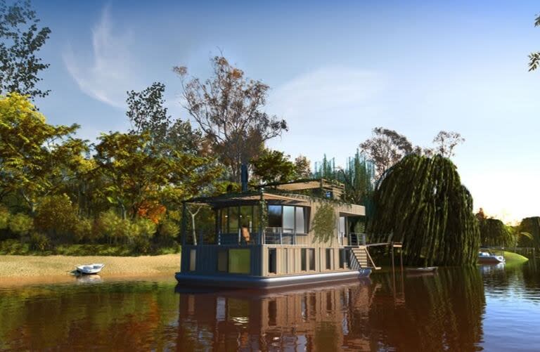 Las casas flotantes pensadas por Aníbal Guiser Gleyzer para una vida natural y sustentable 