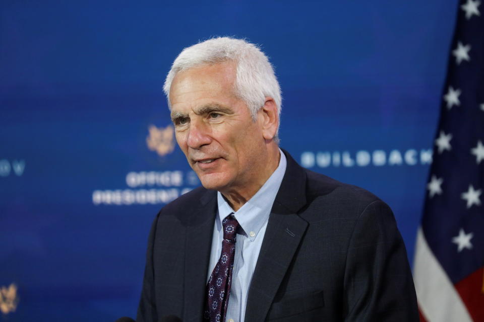  Jared Bernstein, appointed to be a member of the Council of Economic Advisers, speaks as U.S. President-elect Joe Biden announces nominees and appointees to serve on his economic policy team at his transition headquarters in Wilmington, Delaware, U.S., December 1, 2020. REUTERS/Leah Millis