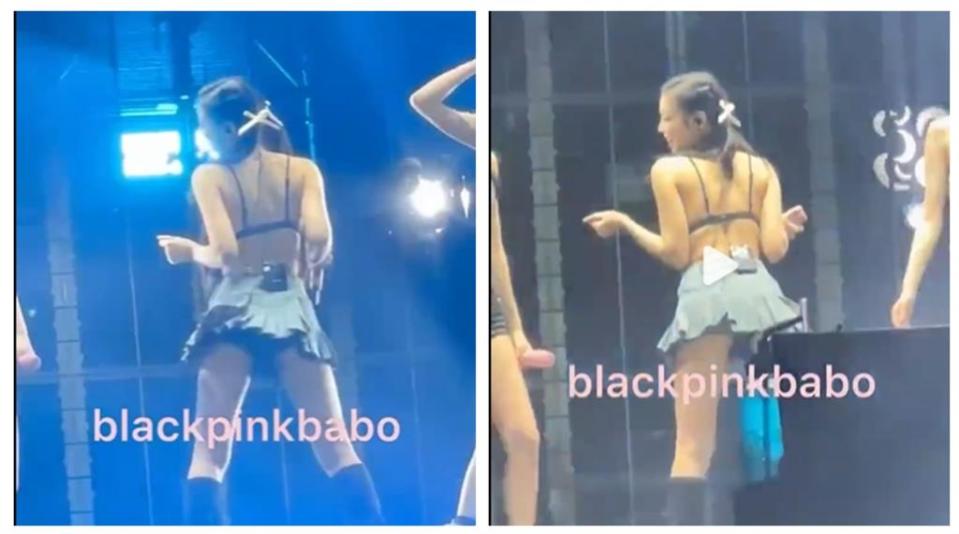 Jennie演唱會嗨到「脫衣只剩bra」！激短裙洩黑影走光片瘋傳