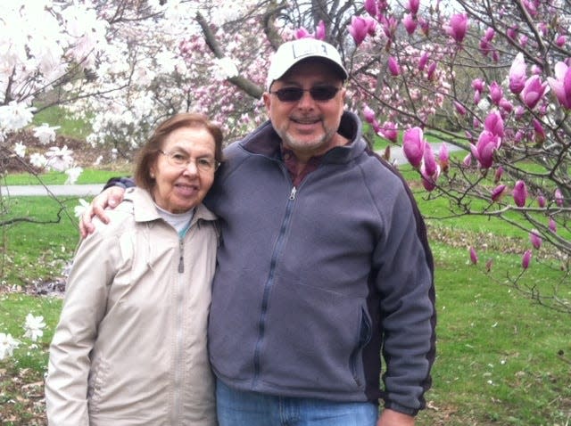 Michael Lisman and his mother, Leila Lisman, at Highland Park in 2014.