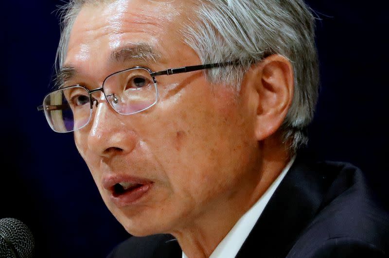 FILE PHOTO: Junichiro Hironaka, chief lawyer of the former Nissan Motor chairman Carlos Ghosn, attends a news conference at Foreign Correspondents' Club of Japan in Tokyo