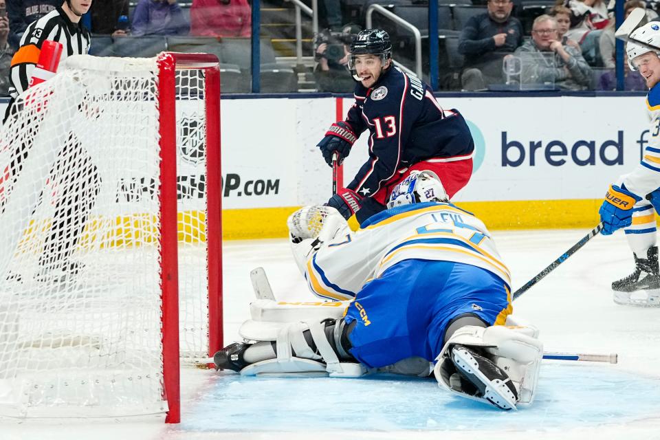 In many fantasy draft rankings, Blue Jackets winger Johnny Gaudreau is behind Blackhawks rookie Connor Bedard.