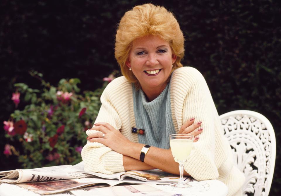 Cilla Black photographed at home in Buckinghamshire in 1983