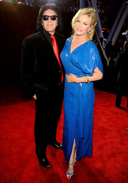 Gene Simmons and wife Shannon Tweed at the People's Choice Awards 2012