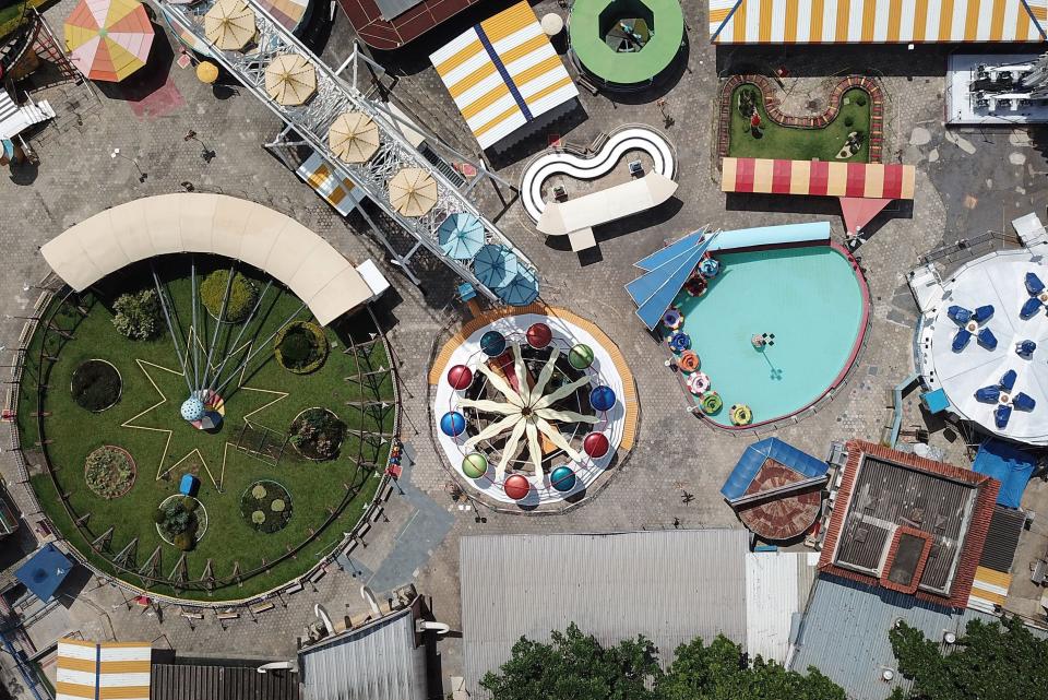 Aerial view of Guanabara Park during the coronavirus outbreak in Belo Horizonte, Brazil, on April 5, 2020.