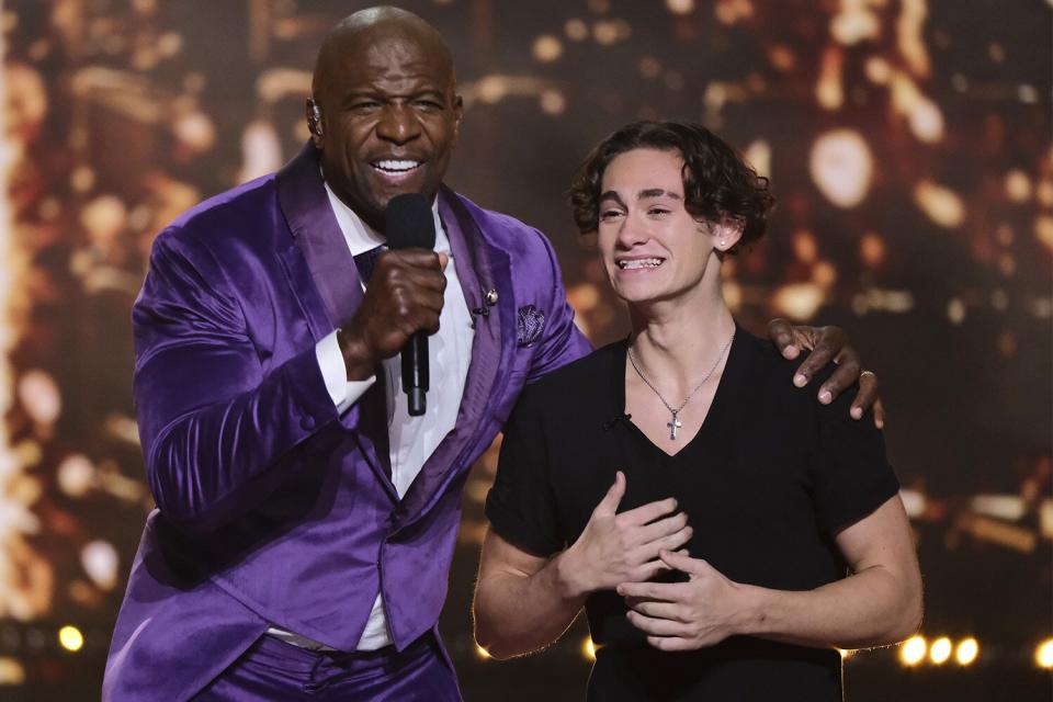 AMERICA'S GOT TALENT: ALL-STARS -- "Finale" Episode 109 -- Pictured: (l-r) Terry Crews, Aidan Bryant -- (Photo by: Trae Patton/NBC)