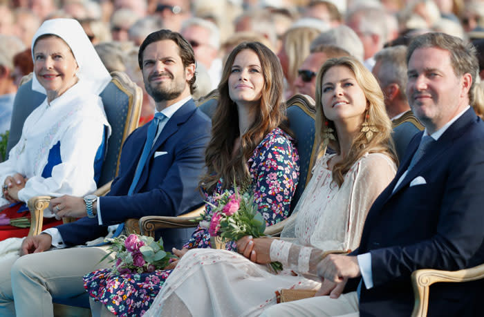 Carlos Felipe y Sofía de Suecia junto a Magdalena de Suecia y Chris ONeill