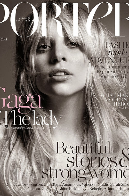 Lady Gaga on the Cover of Porter, Summer 2014